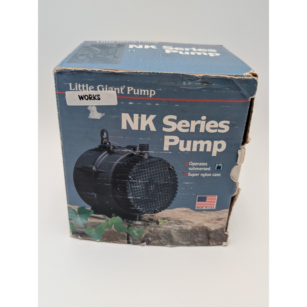 Vintage Little Giant Pump Nk-2 Submersible‎ Centrifugal Blue Pump 1/150 Hp Vtg